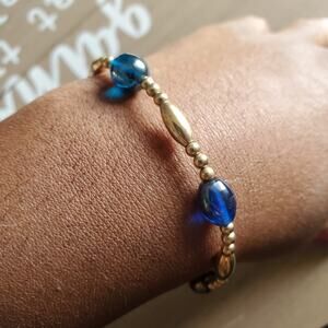 14KGF Gold Beaded Bracelet Lobster Clasp